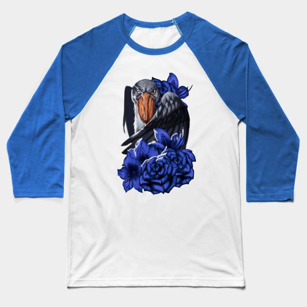 Shoebill Stork Baseball T-Shirt by Xonaar Illustrations